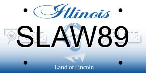 SLAW89 Illinois License Plate