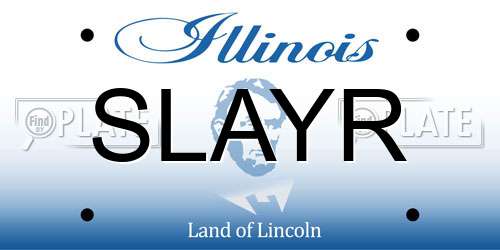 SLAYR Illinois License Plate