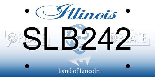 SLB242 Illinois License Plate