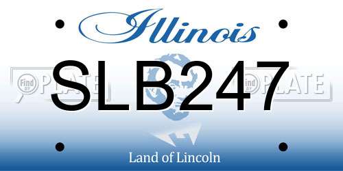 SLB247 Illinois License Plate
