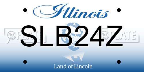 SLB24Z Illinois License Plate