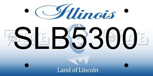 SLB5300 Illinois License Plate
