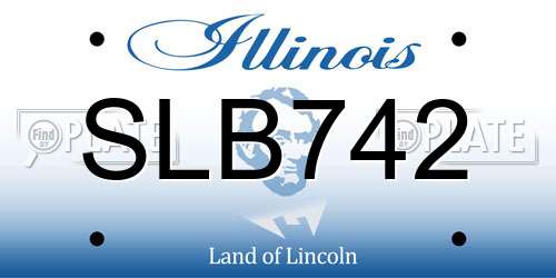 SLB742 Illinois License Plate