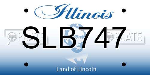 SLB747 Illinois License Plate