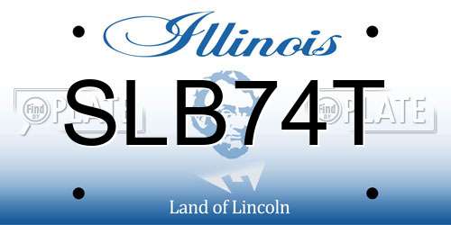 SLB74T Illinois License Plate