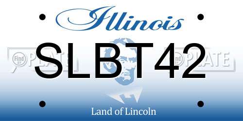 SLBT42 Illinois License Plate