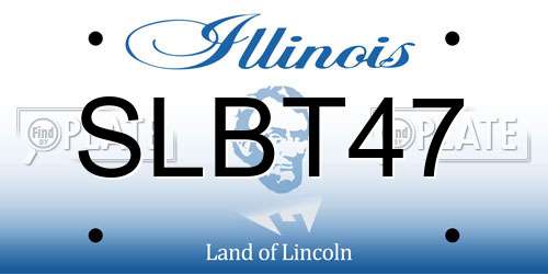 SLBT47 Illinois License Plate