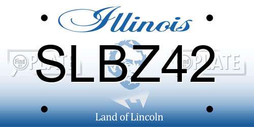 SLBZ42 Illinois License Plate