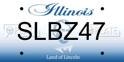 SLBZ47 Illinois License Plate