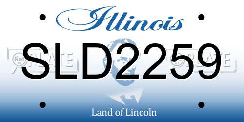 SLD2259 Illinois License Plate