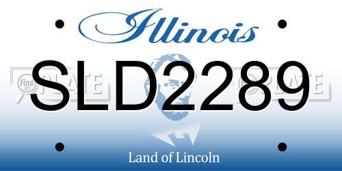 SLD2289 Illinois License Plate