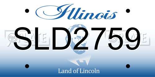 SLD2759 Illinois License Plate