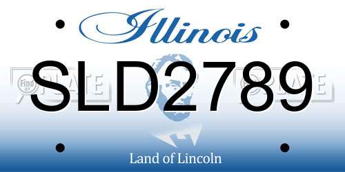 SLD2789 Illinois License Plate