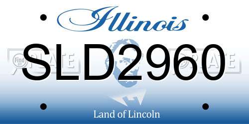 SLD2960 Illinois License Plate