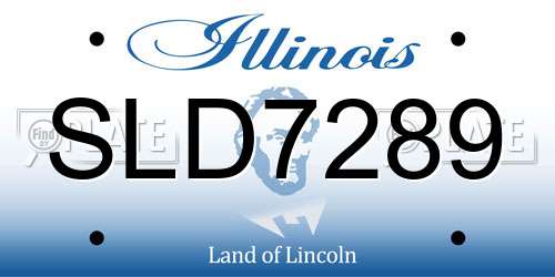 SLD7289 Illinois License Plate