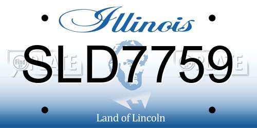 SLD7759 Illinois License Plate