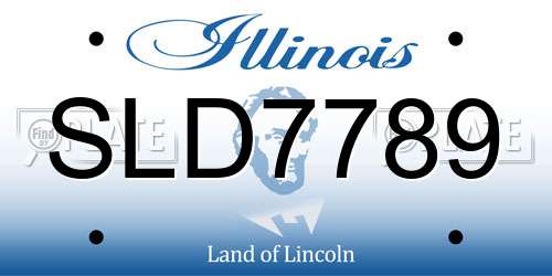 SLD7789 Illinois License Plate