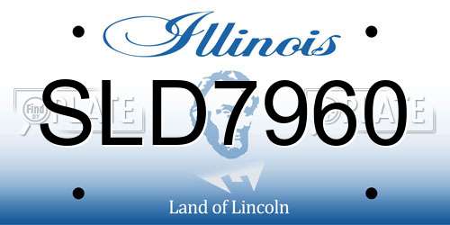 SLD7960 Illinois License Plate
