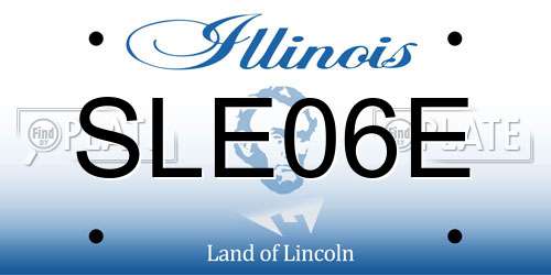 SLE06E Illinois License Plate