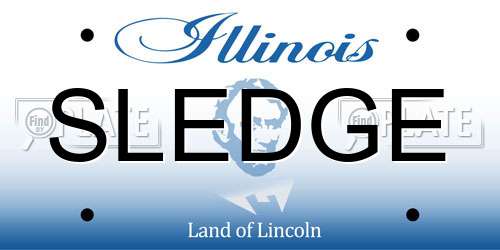 SLEDGE Illinois License Plate