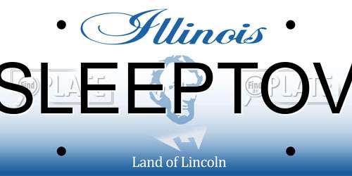 SLEEPTOV Illinois License Plate
