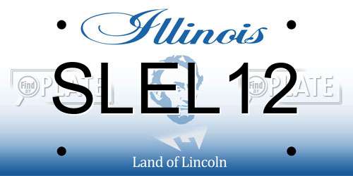 SLEL12 Illinois License Plate