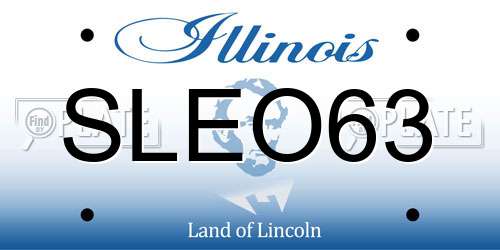 SLEO63 Illinois License Plate