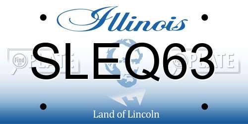 SLEQ63 Illinois License Plate