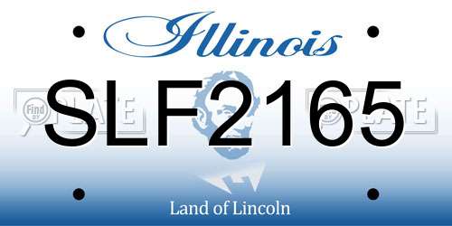 SLF2165 Illinois License Plate