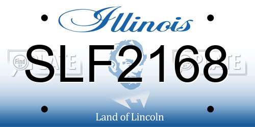 SLF2168 Illinois License Plate