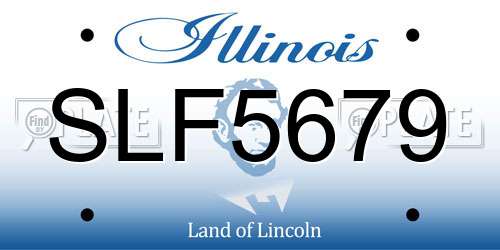 SLF5679 Illinois License Plate