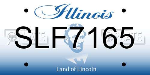 SLF7165 Illinois License Plate