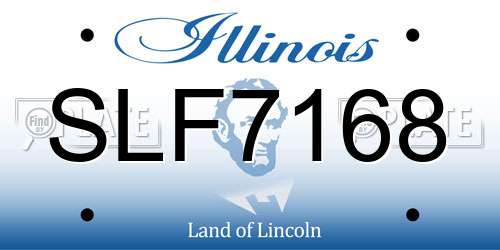 SLF7168 Illinois License Plate