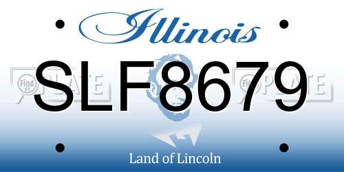 SLF8679 Illinois License Plate