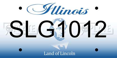 SLG1012 Illinois License Plate
