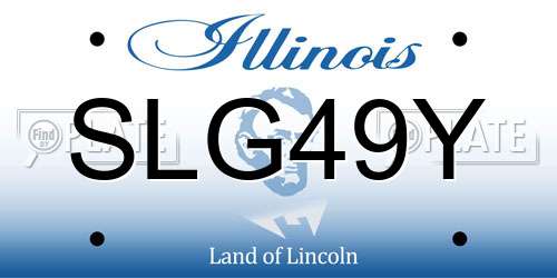 SLG49Y Illinois License Plate