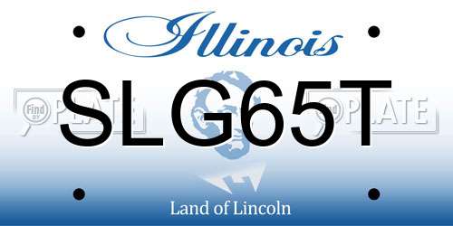 SLG65T Illinois License Plate