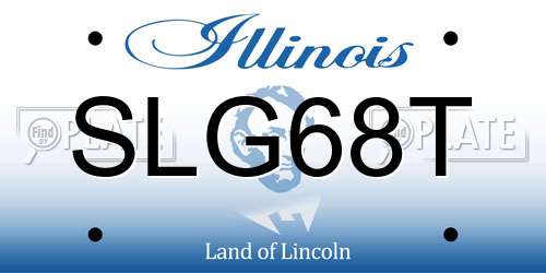SLG68T Illinois License Plate