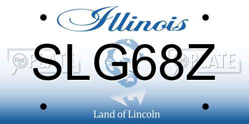 SLG68Z Illinois License Plate