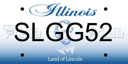SLGG52 Illinois License Plate