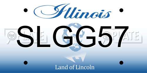 SLGG57 Illinois License Plate