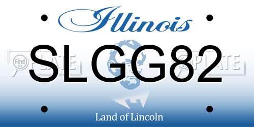 SLGG82 Illinois License Plate