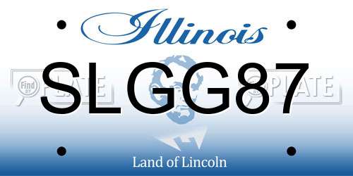 SLGG87 Illinois License Plate