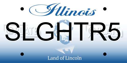 SLGHTR5 Illinois License Plate