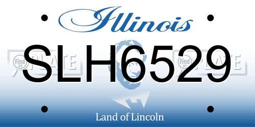 SLH6529 Illinois License Plate