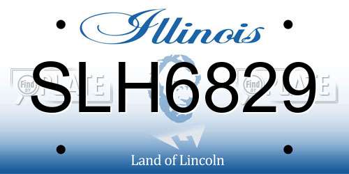 SLH6829 Illinois License Plate