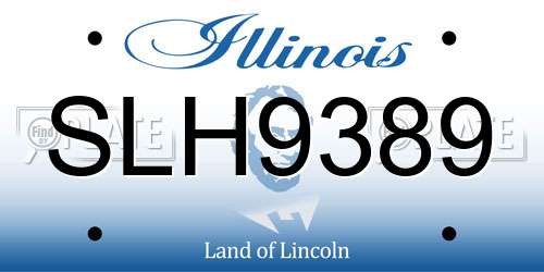 SLH9389 Illinois License Plate