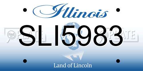 SLI5983 Illinois License Plate