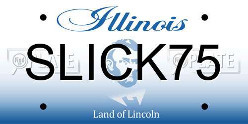 SLICK75 Illinois License Plate