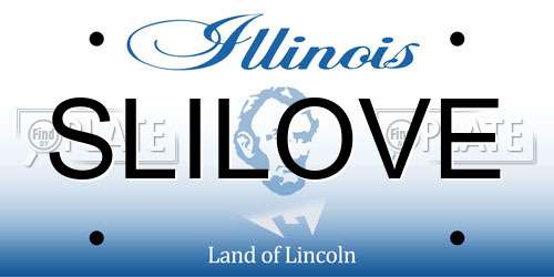 SLILOVE Illinois License Plate